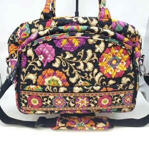 Vera Bradley Suzani Metropolitan Laptop Travel Bag Tote Multicolor Quilted
